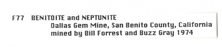BENITOITE with NEPTUNITE