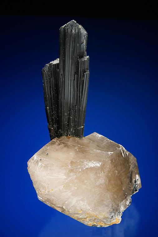 Tourmaline on QUARTZ var. Smoky (repaired)