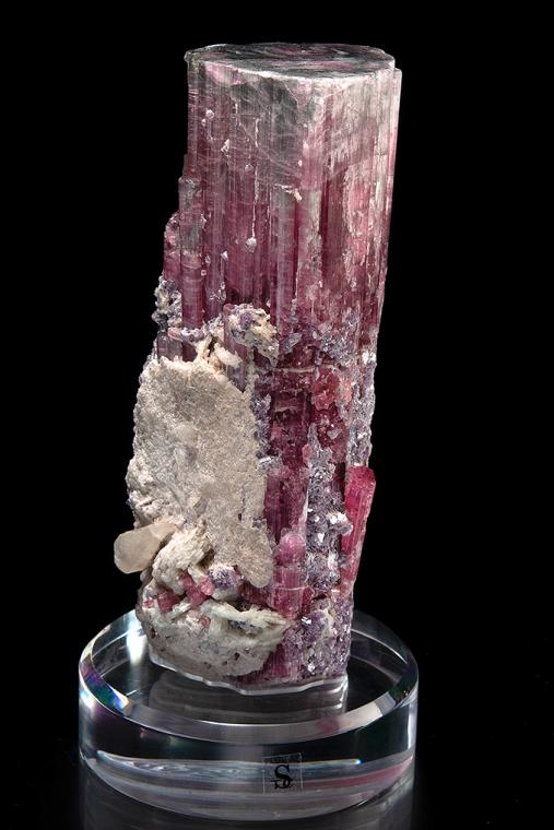 ELBAITE with LEPIDOLITE and ALBITE var. Cleavelandite (repaired)