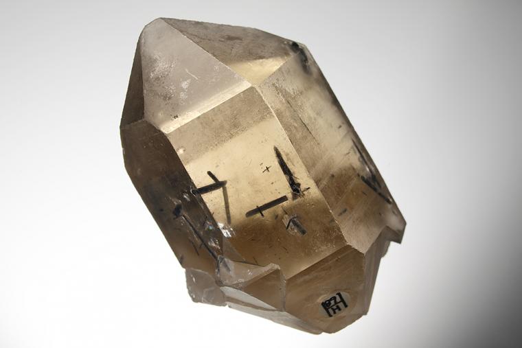 QUARTZ var. Smoky with Tourmaline inclusion