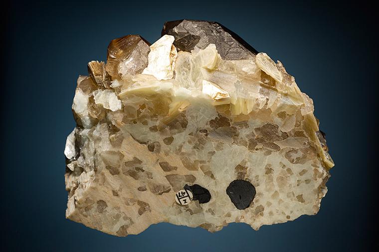 SCHORL and SPESSARTINE with MUSCOVITE and QUARTZ var. Smoky
