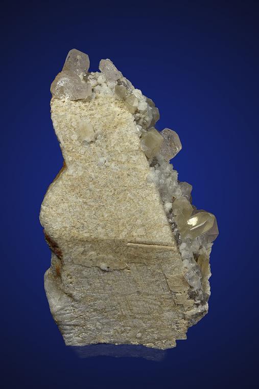 BERYL var. Morganite with QUARTZ and ALBITE on MICROCLINE