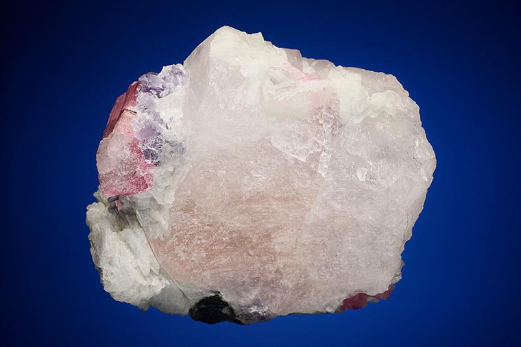 BERYL var. Morganite with ELBAITE, LEPIDOLITE and ALBITE var. Cleavelandite