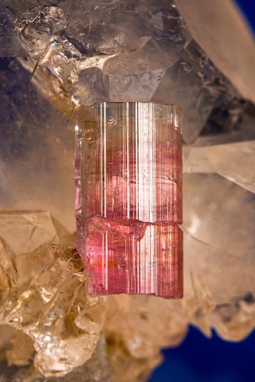 BERYL var. Morganite with ELBAITE