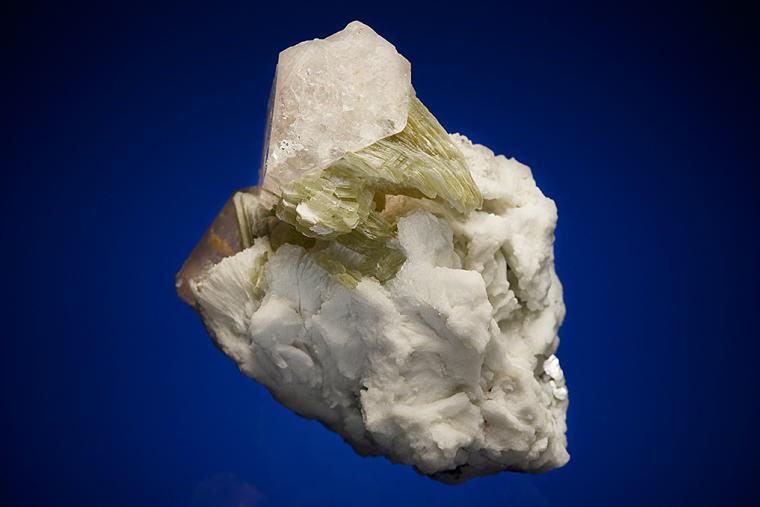 BERYL var. Morganite with MICA on ALBITE var. Cleavelandite