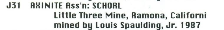AXINITE with SCHORL