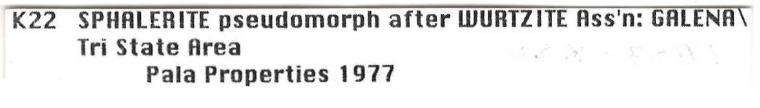 GALENA on SPHALERITE