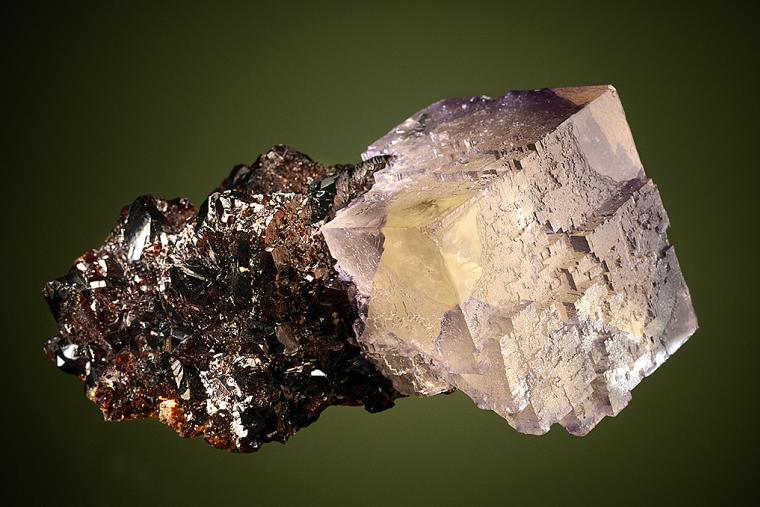 FLUORITE on SPHALERITE