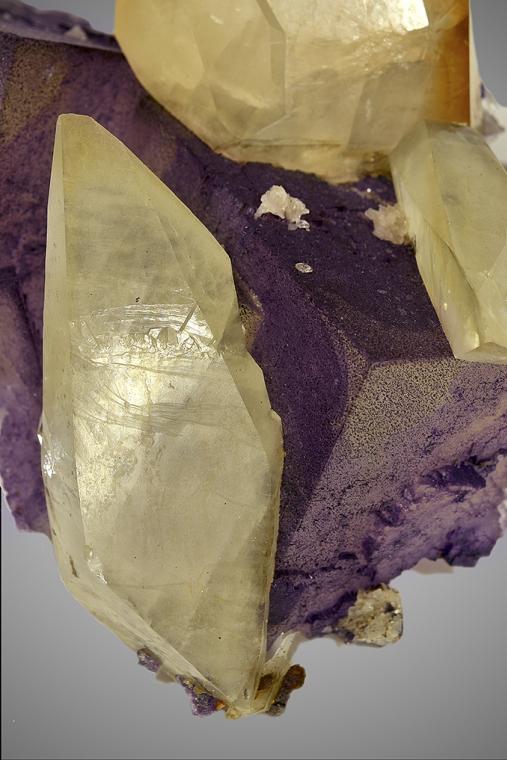 CALCITE on FLUORITE