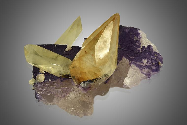 CALCITE on FLUORITE