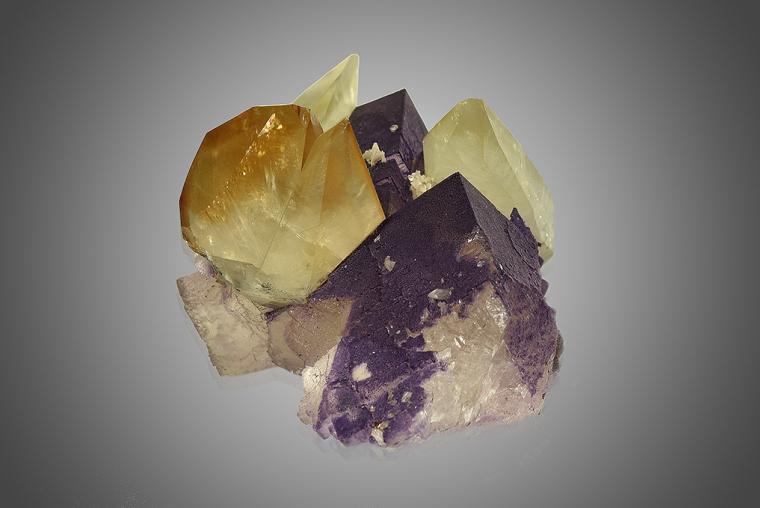 CALCITE on FLUORITE