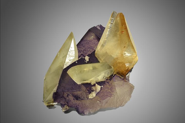 CALCITE on FLUORITE
