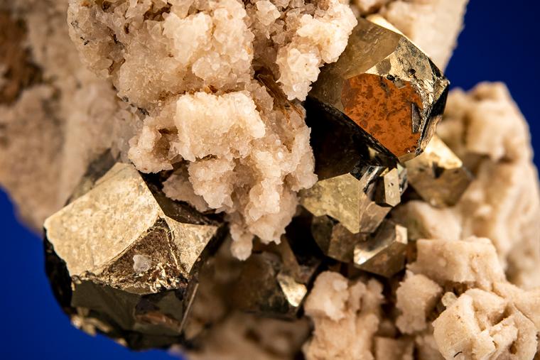 CALCITE after ENARGITE with PYRITE