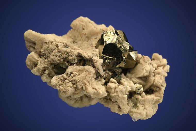 CALCITE after ENARGITE with PYRITE