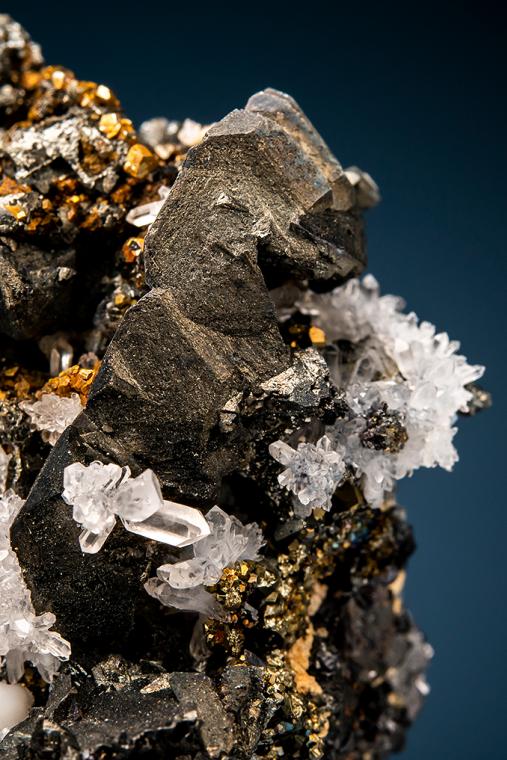 TETRAHEDRITE with PYRITE and QUARTZ