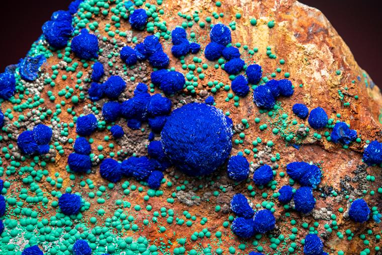AZURITE with MALACHITE