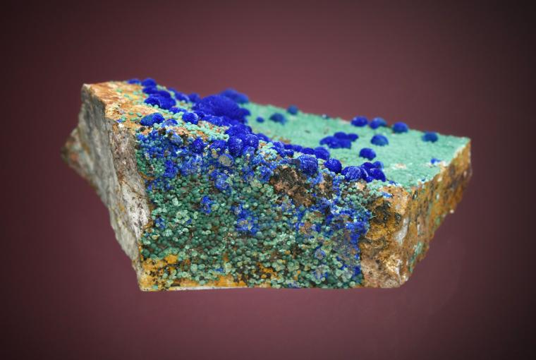 AZURITE with MALACHITE