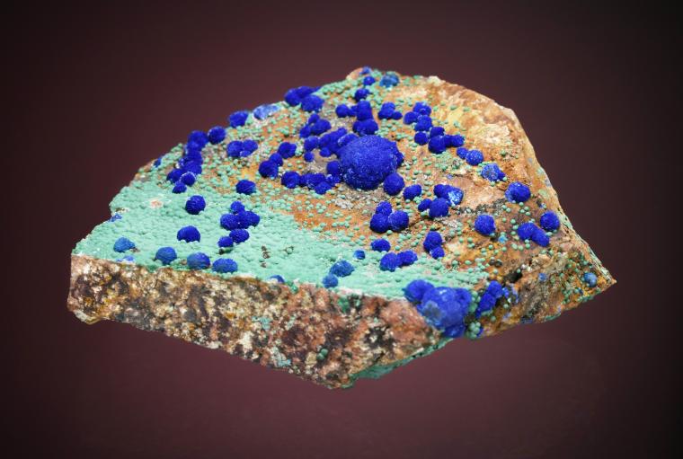 AZURITE with MALACHITE