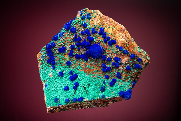 AZURITE with MALACHITE
