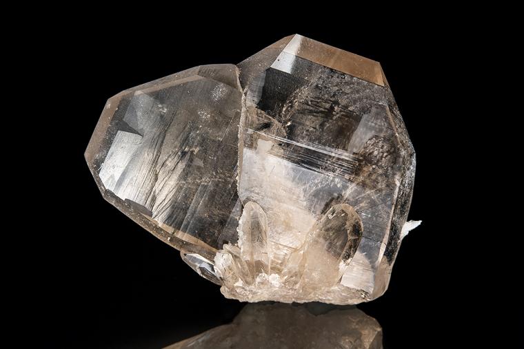 QUARTZ (Japan-law twin) with Tourmaline Inclusions