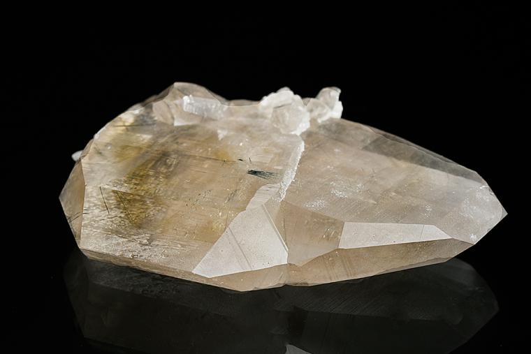 QUARTZ (Japan-law twin) with Tourmaline Inclusions