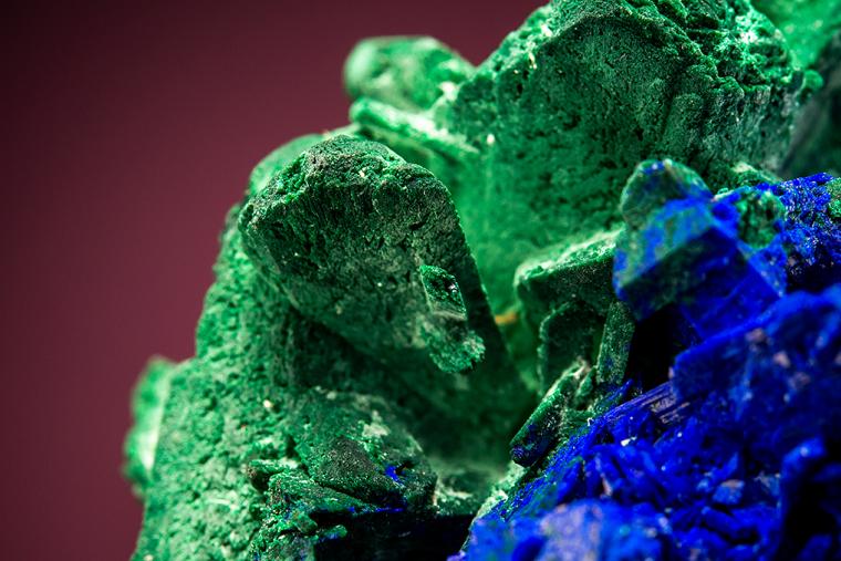 MALACHITE after AZURITE with AZURITE