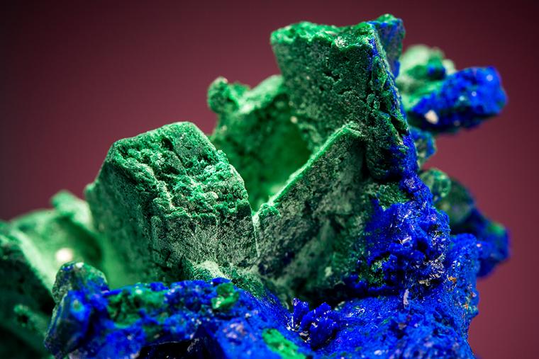 MALACHITE after AZURITE with AZURITE