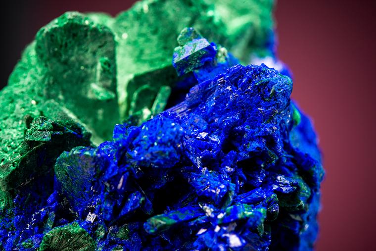 MALACHITE after AZURITE with AZURITE