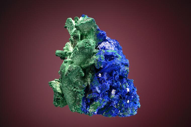 MALACHITE after AZURITE with AZURITE
