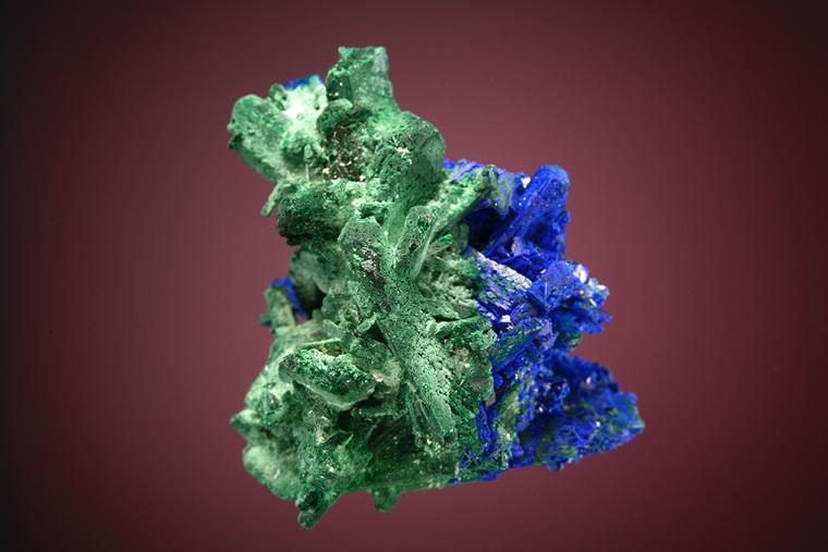 MALACHITE after AZURITE with AZURITE
