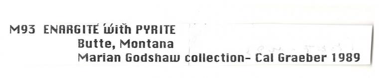 ENARGITE with PYRITE