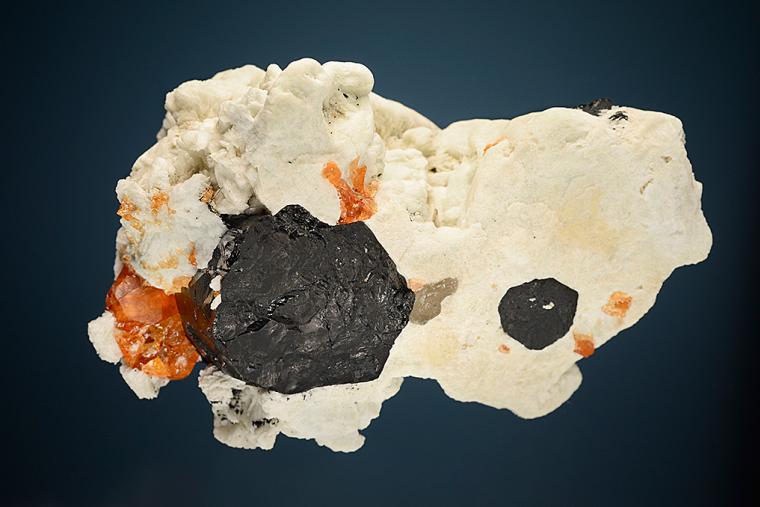 SCHORL with SPESSARTINE & ALBITE var. Cleavelandite