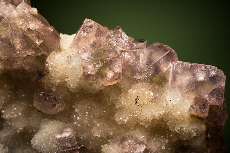 FLUORITE on QUARTZ