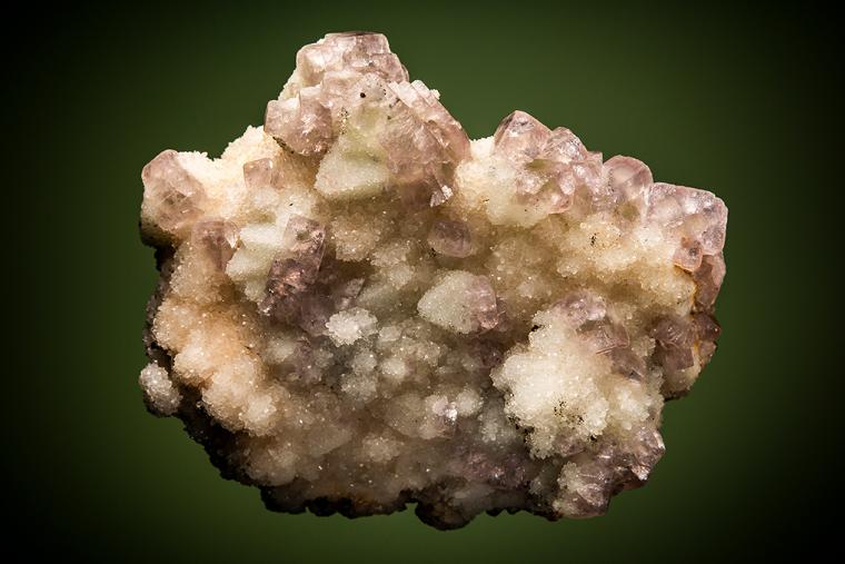 FLUORITE on QUARTZ