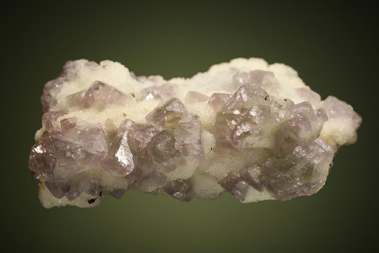 FLUORITE on QUARTZ