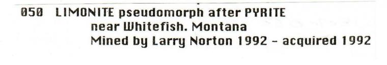 LIMONITE after PYRITE