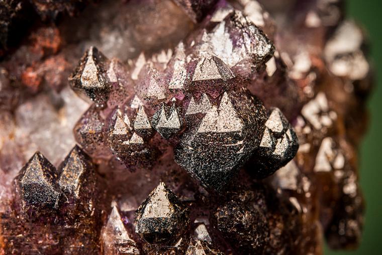 QUARTZ var. Amethyst on QUARTZ var. Smoky