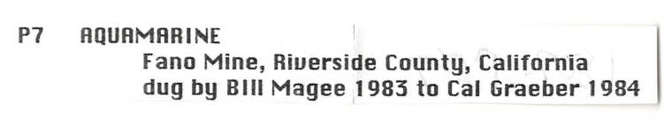 BERYL var. Aquamarine