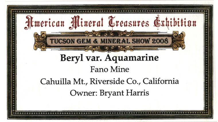 BERYL var. Aquamarine