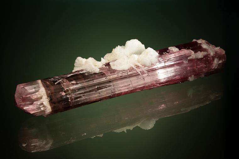 ELBAITE with LEPIDOLITE and ALBITE var. Cleavelandite (repaired)