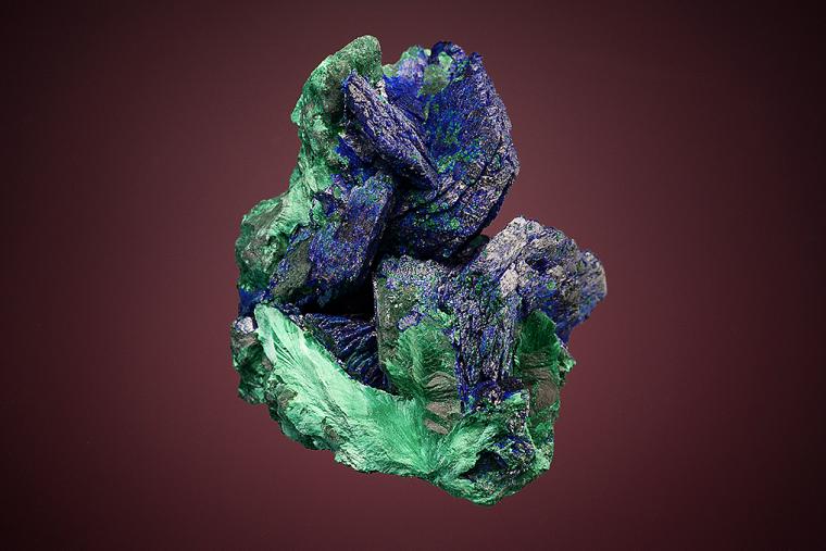 AZURITE on MALACHITE after AZURITE