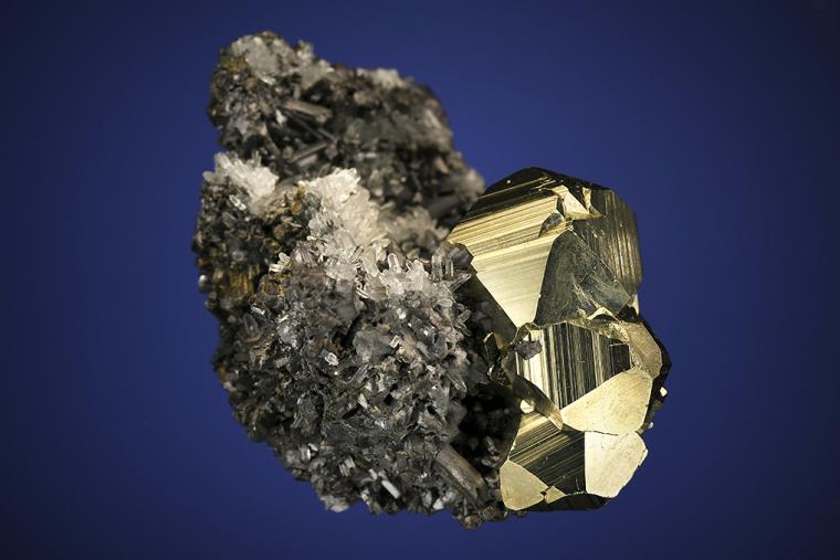 PYRITE with ENARGITE on QUARTZ