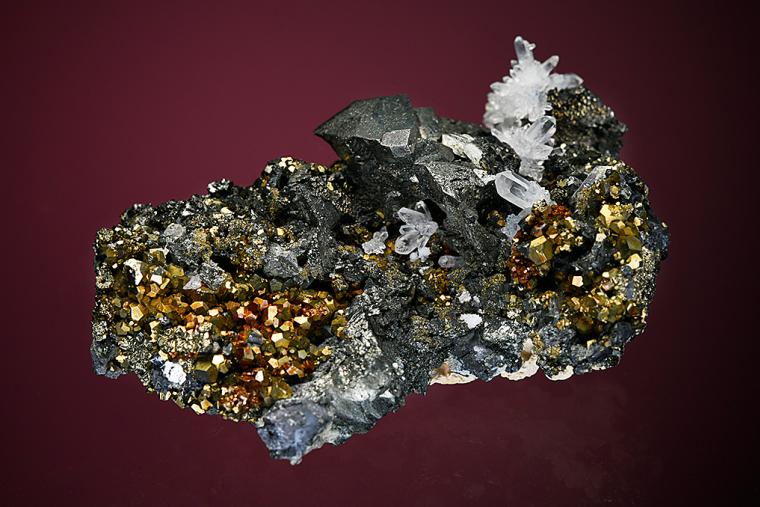 TETRAHEDRITE with PYRITE and QUARTZ