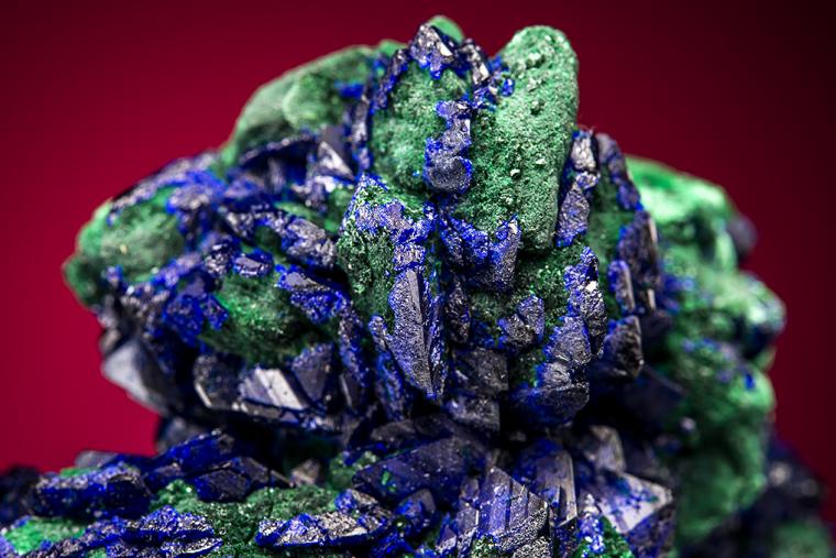 AZURITE on MALACHITE after AZURITE