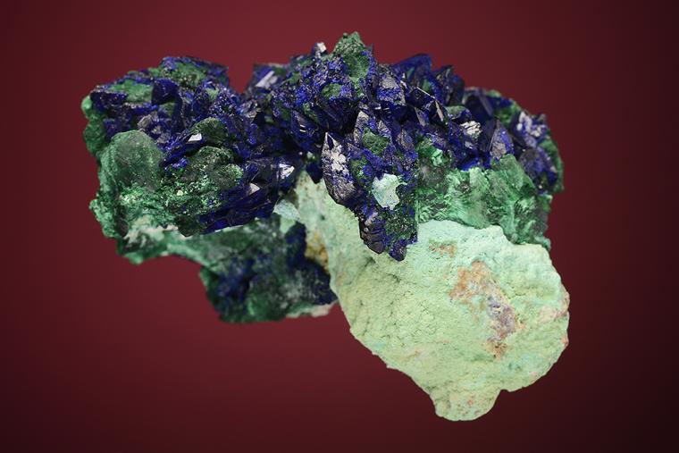 AZURITE on MALACHITE after AZURITE