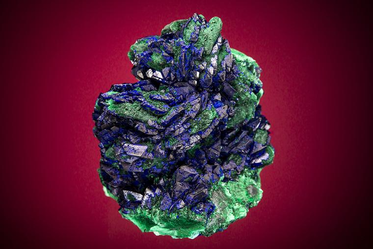 AZURITE on MALACHITE after AZURITE