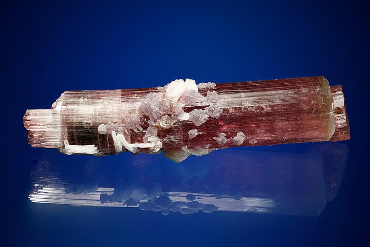 ELBAITE with LEPIDOLITE and ALBITE var. Cleavelandite (repaired)