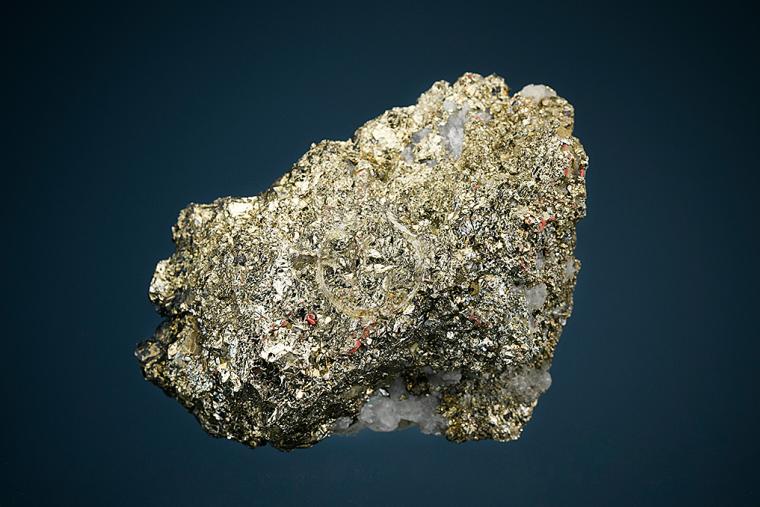 CHALCOCITE with QUARTZ on PYRITE