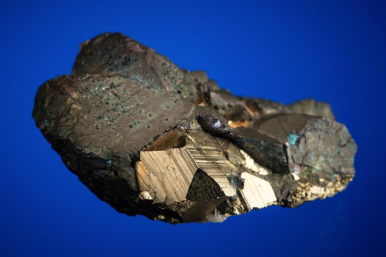 BORNITE on PYRITE