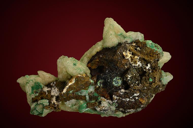 CALCITE on CHALCOPYRITE